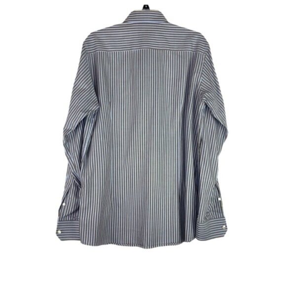 Eton Long Sleeve Button Down Shirt Vertical Stripe - Picture 5 of 5